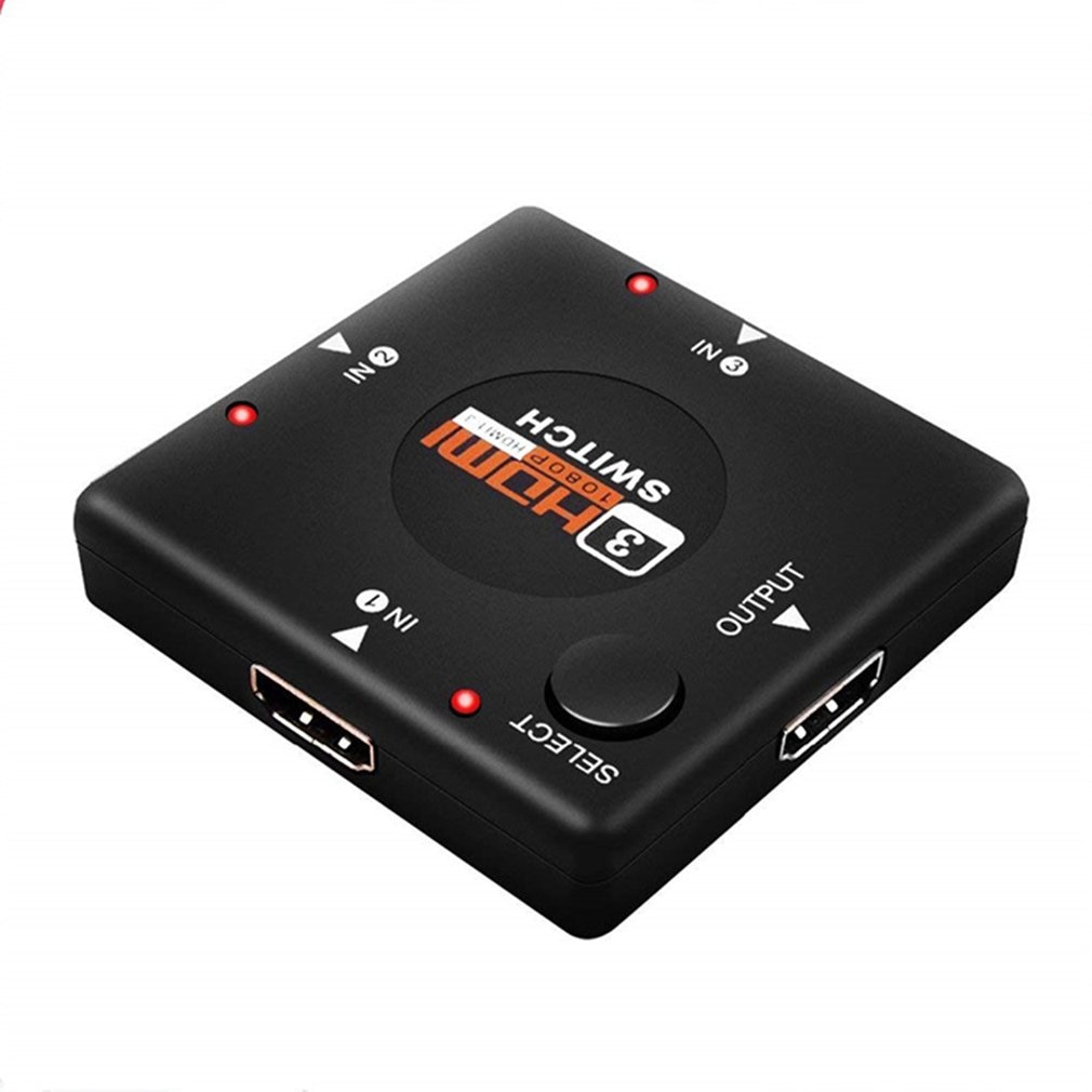 Hdmi Mini Switcher 3 Devices To 1 Tv Switch Box 3 Way Selector 1080P 3 In 1 Out Hdmi Splitter Support 3D