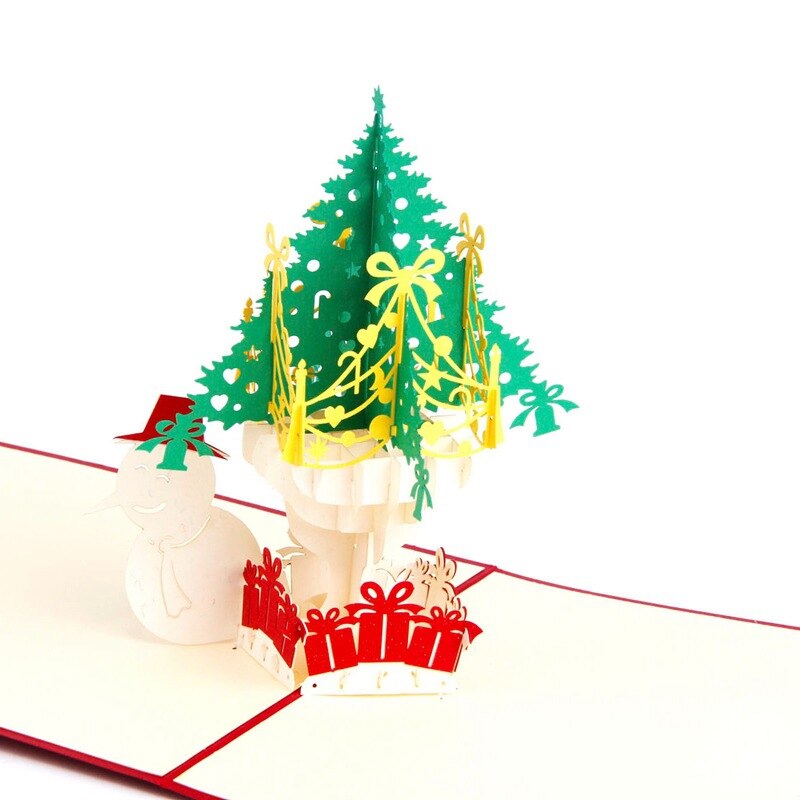 3D Wenskaarten Dank Je Kaart Handgemaakte Pop Up Hart Vorm Papier Gesneden Valentines Moederdag Christmas Card: 4