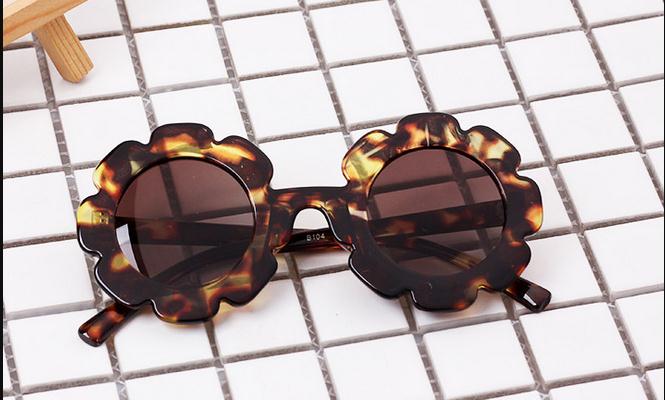 Toddler Summer Kids Baby Girls Beach Sunglasses Child Baby Sun Outdoor Wear Sunflower Glasses Kids UV400: C