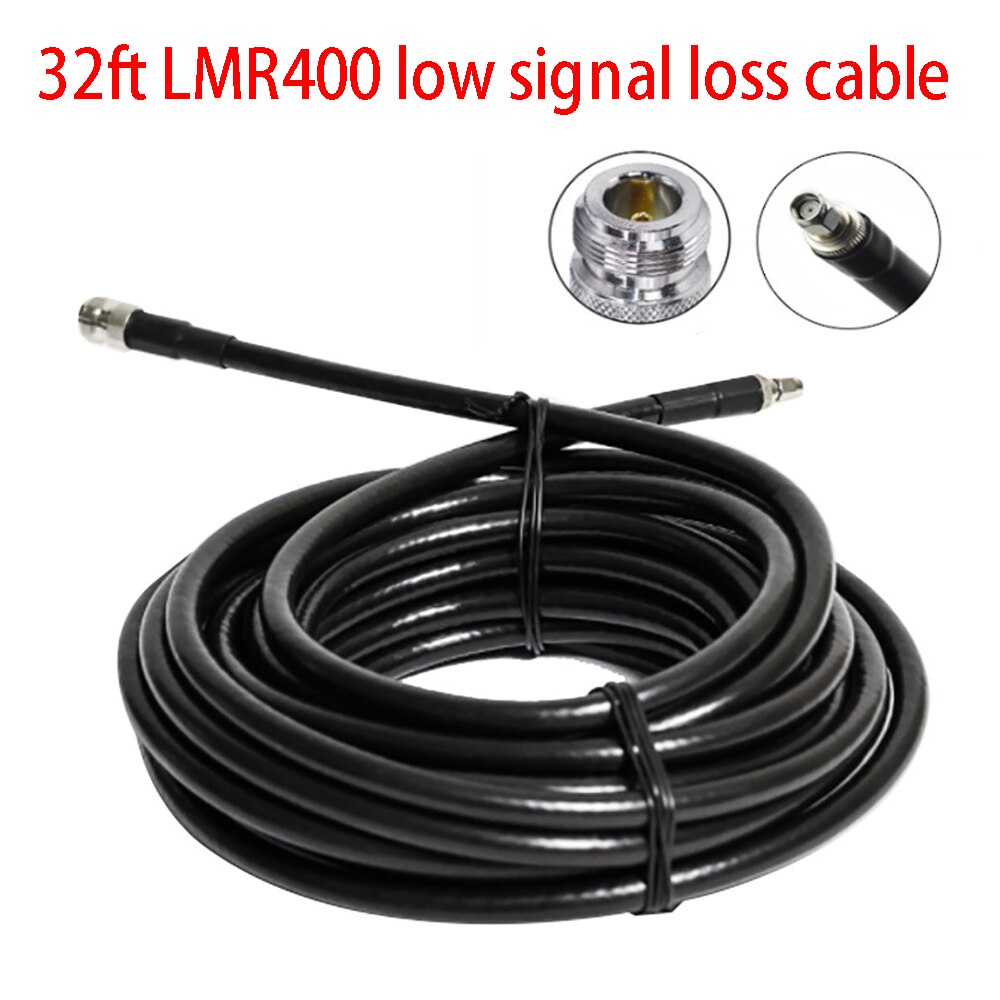 10Meter 32FT Antenne Kabel LMR400 N-Female Naar RP-SMA Male Connector Einde Helium Hnt Mijnwerker Antenne Kabel