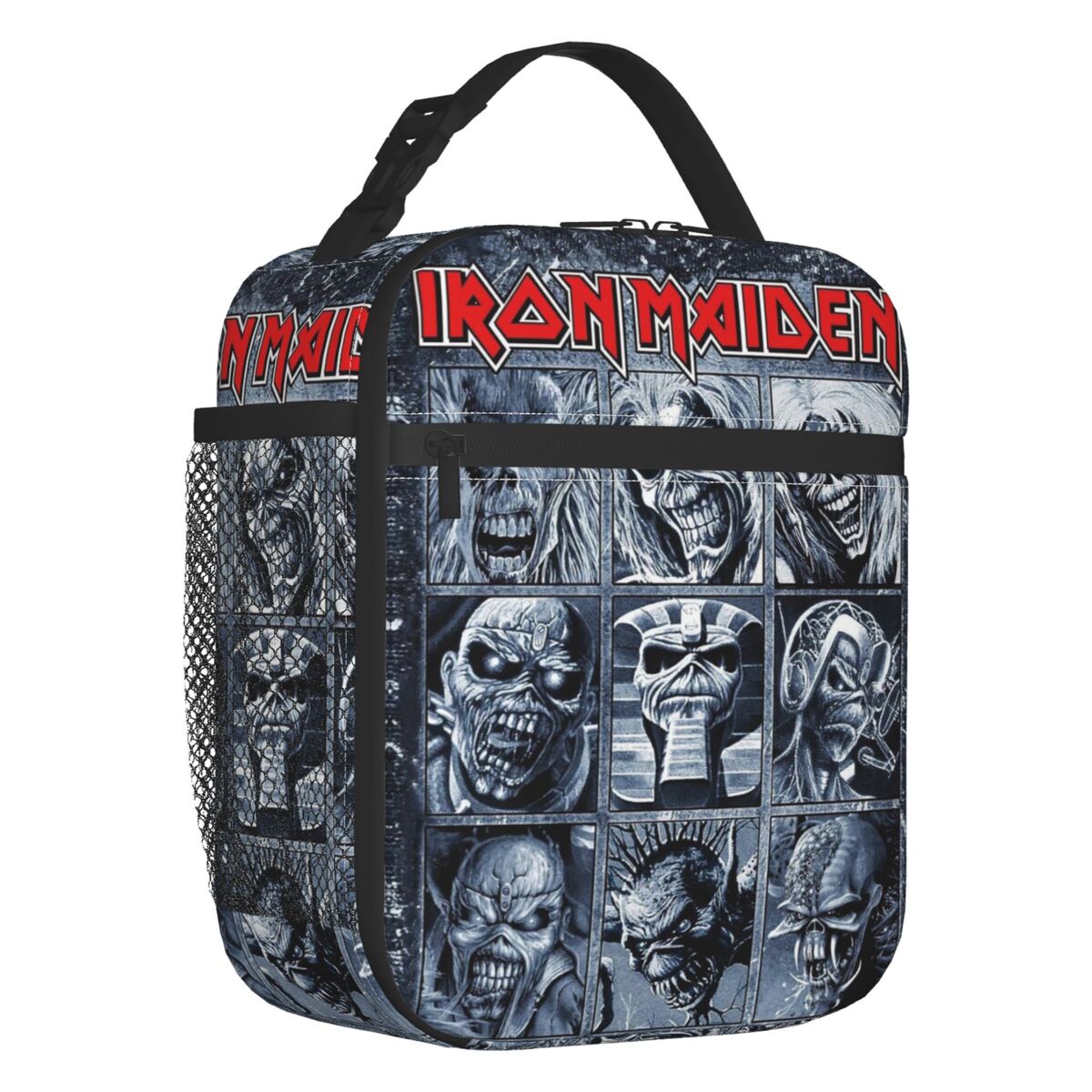 Custom Heavy Metal Lunch Bag Women Cooler Thermal Insulated Lunch Boxes for Children School: SKY BLUE
