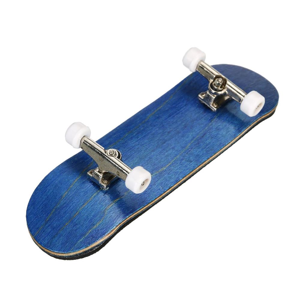 Kids Kinderen Volwassen Speelgoed Houten Vinger Boord Vinger Skateboard Basic Compleet Skateboard Lager Wiel Moer: Blauw