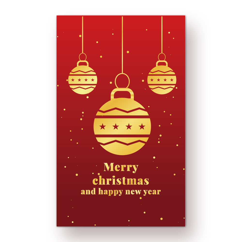 10-50Pcs Vrolijk Kerstfeest Gelukkig Nieuwjaar Kerstman Boom Kaarten Voor Party Pakket Doos Kleine bedrijven: Art Papier / Black