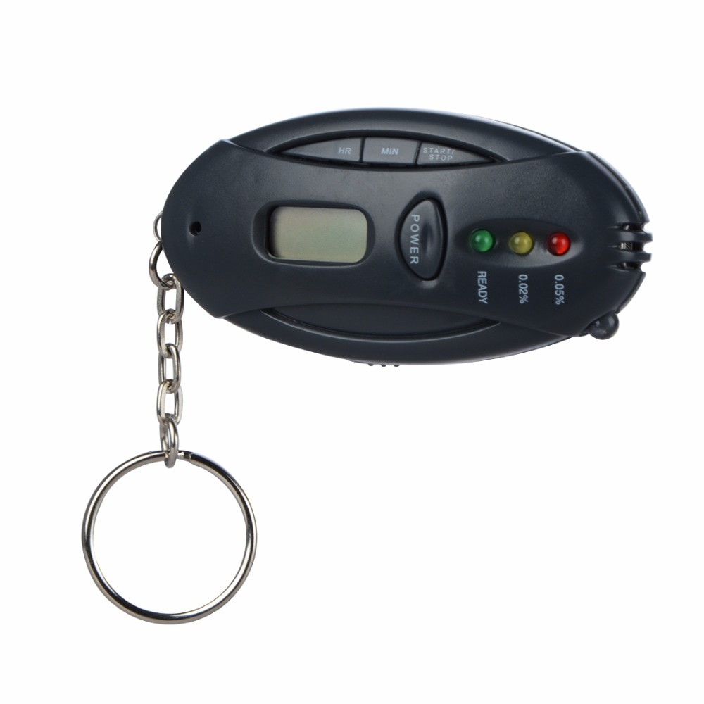 Alcohol Tester Portable Keychain Red Light LED Flashlight Alcohol Breath Tester Breathalyzer Alcohol Tester Analyzer