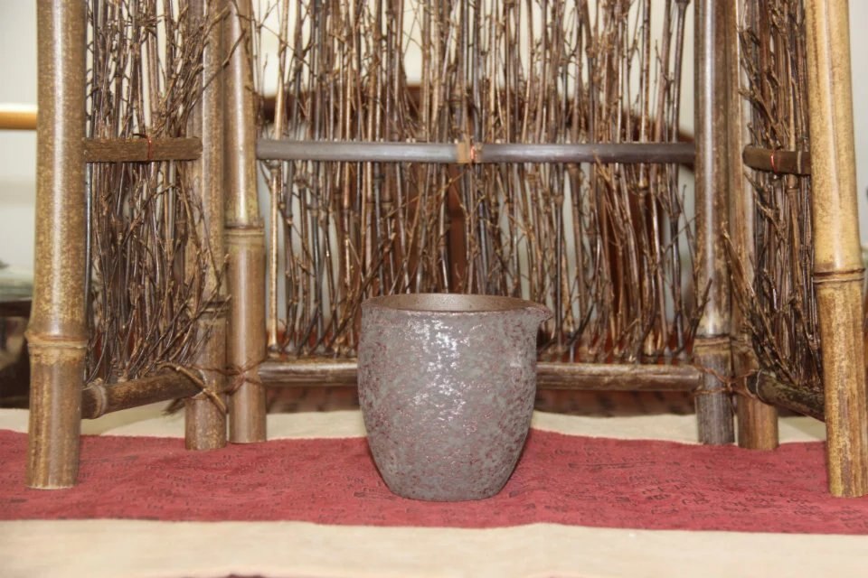 Taza Retro para Feria de leña Cha Hai, cerámica, estilo de parrilla de óxido, Té Jun kiln Kung Fu con cerámica gruesa, tazas de mar de té