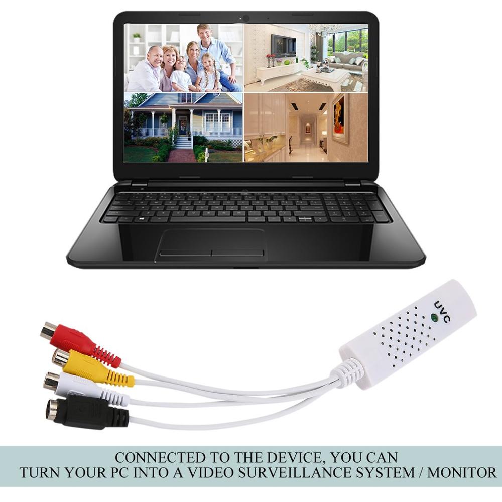 Portable Easycap USB 2.0 Audio Video Capture Card Adapter VHS to DVD Video Capture Converter For Win7/8/XP/Vista