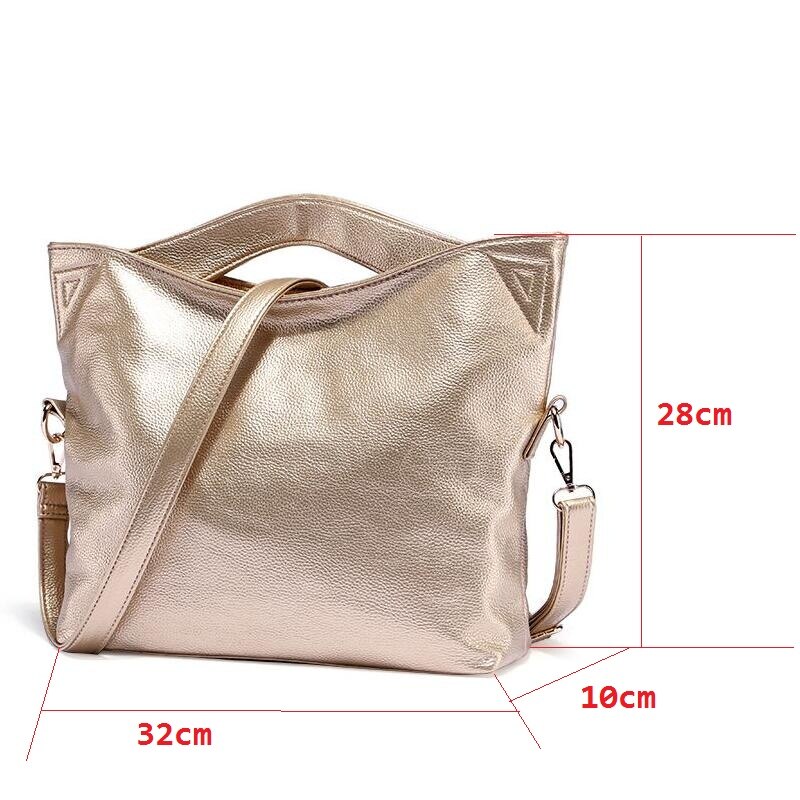 bolsa feminina Big Shoulder bags for women Gold color Crossbody handbag Women Soft Leather Bag PU Messenger Bag