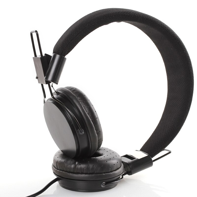 Luxury Headband Wired Big Headphones with Mic Portable Foldable On-Ear Headset with Microphone for Phones xiaomi PC Girls Kids: EP05 black