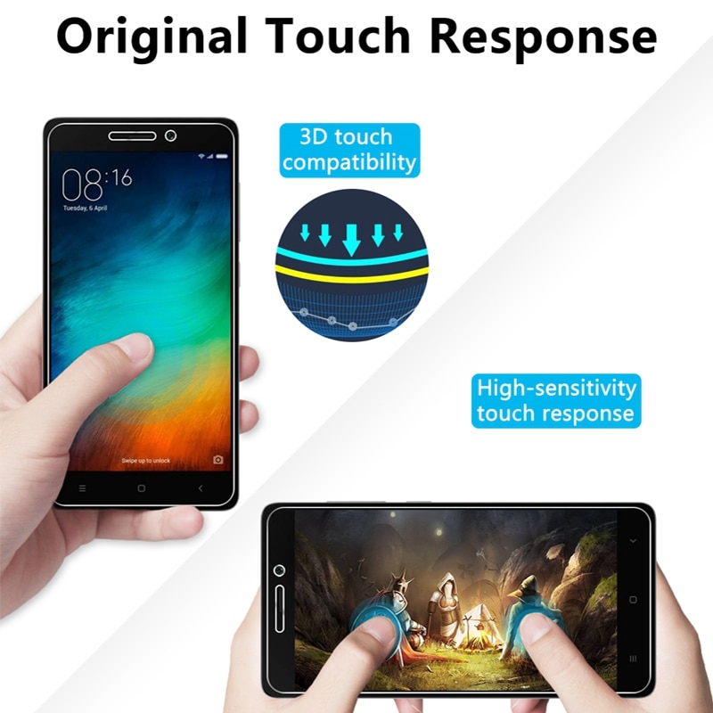 2 Piece 9H Clear Tempered Glass Screen Protector for Redmi S2 Go 3S 3X 3 2 Film HD Protective Glass for Xiaomi Redmi 4X 4A 4 Pro