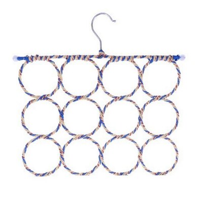 Crestive 12/28-Ring Paper Rattan Hanger Scarf Towel Stand Tie Display Stand Scarf Storage Rack LXX: 12Ring