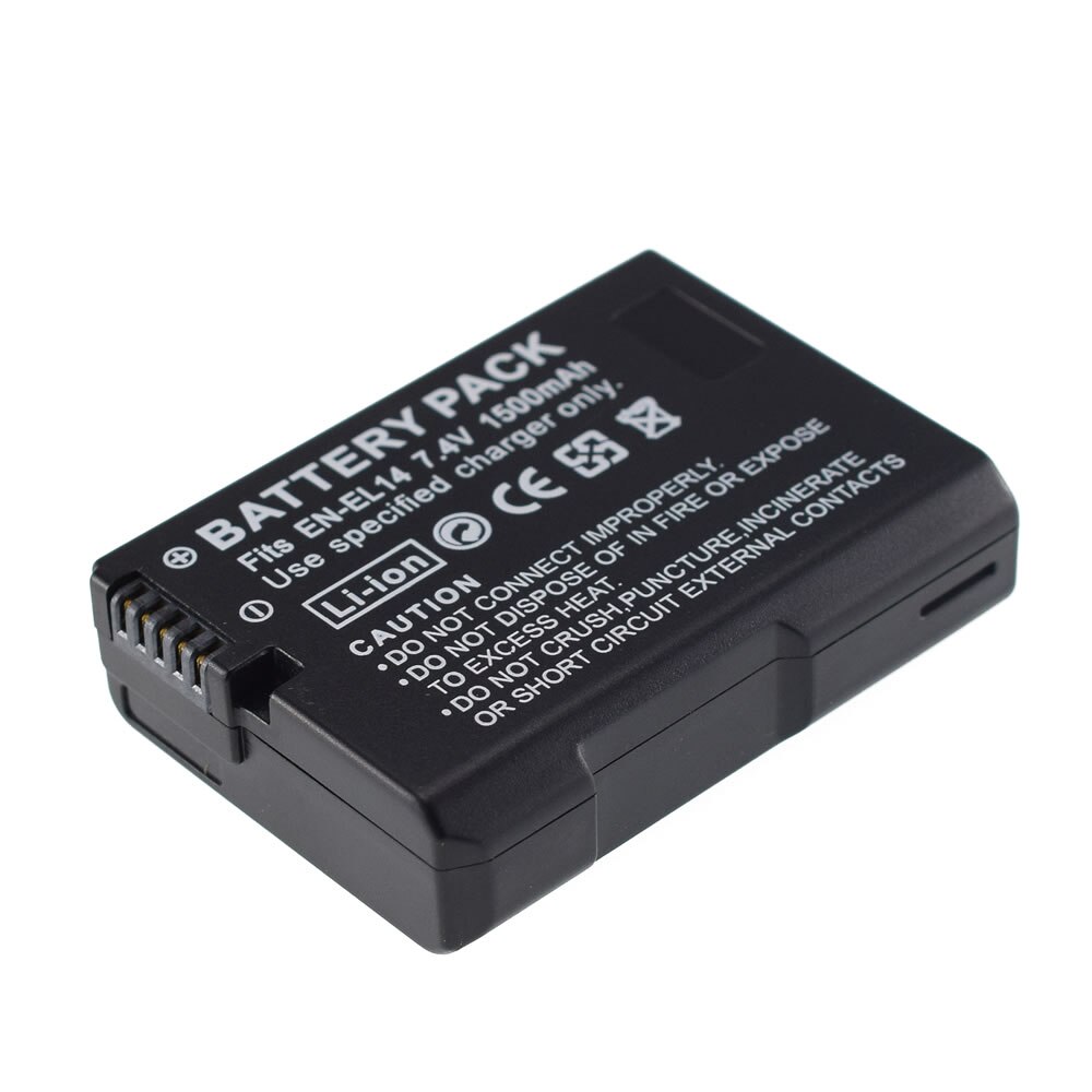 2x EN-EL14 EL14 Camera Battery For Nikon D5200 D3100 D3200 D5100 P7000 P7100 MH-24 D3500 D3300