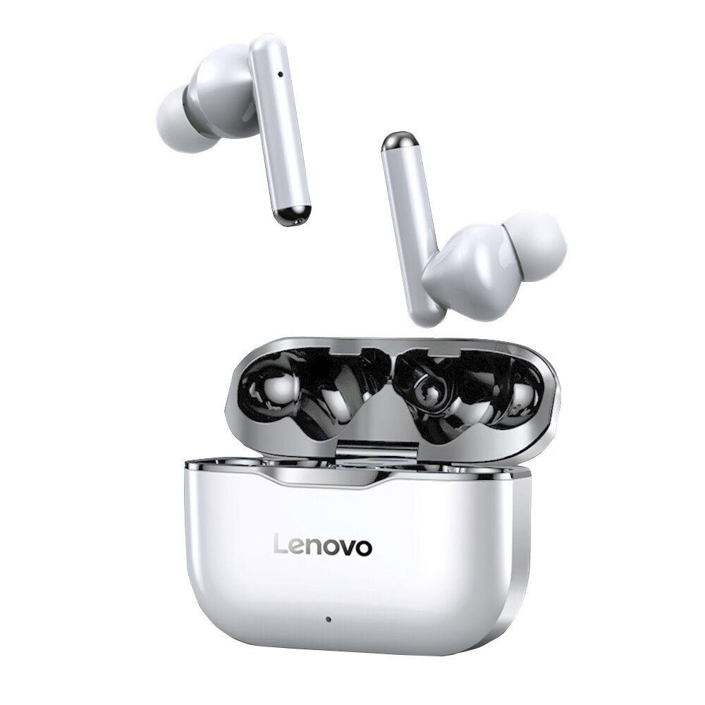 Lenovo LP1 True Wireless Earbuds Touch Control cuffie TWS BT5.0 cuffie sportive Stereo IPX4 impermeabili con microfono per IOS Android: Grigio