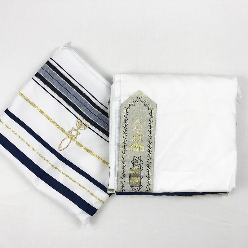 Tallit Prayer Shawl Cotton Tallit Tzitzit for Prayer Wash &amp; Iron Bar Mitzvah Big size