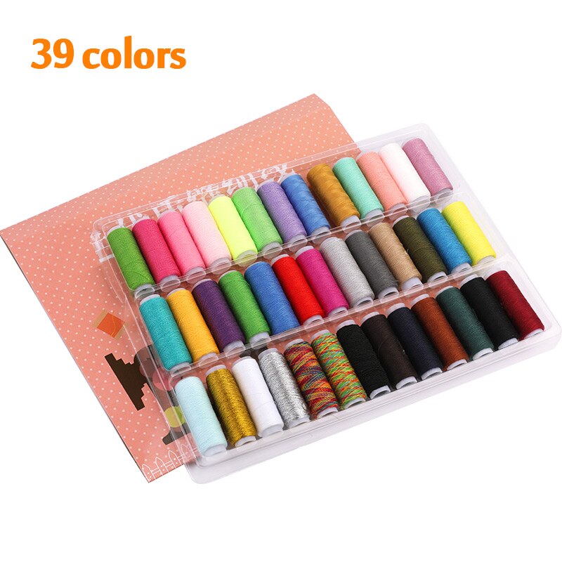 MIUSIE Mixed Colors Sewing Thread Yarn Machine Hand Embroidery Thread DIY Household For Sewing Supplies Tool: 39 pcs