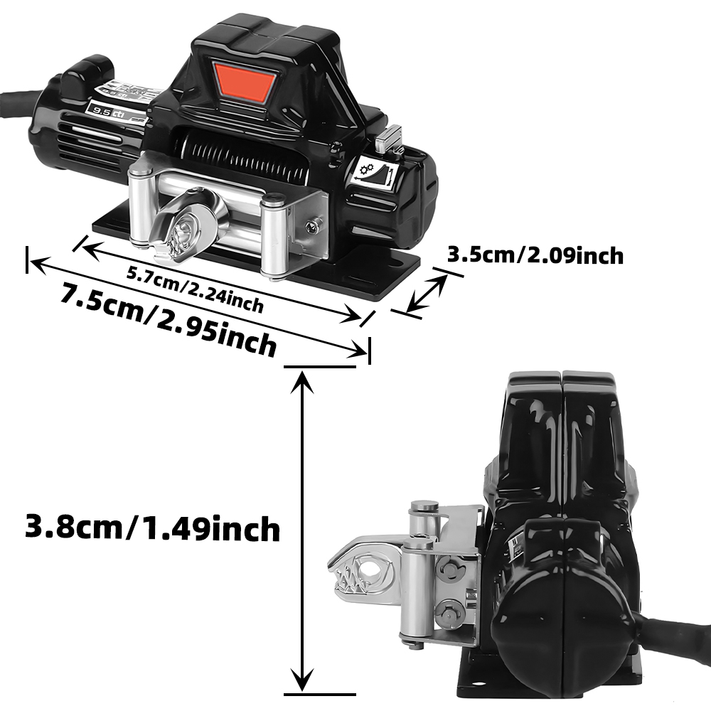 RC Metalen Lier Afstandsbediening Simulatie Trek Speelgoed Model Lier voor 1/10 RC Crawler Auto Axiale SCX10 90046 TRX4 Redcat Decoratieve P