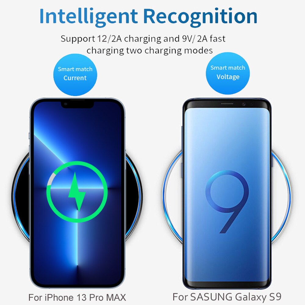 40W Qi Draadloze Oplader Voor Iphone 13 12 11 Pro Xs Max Snelle Wirless Opladen Voor Samsung Xiaomi Huawei telefoon Qi Lader Draadloze