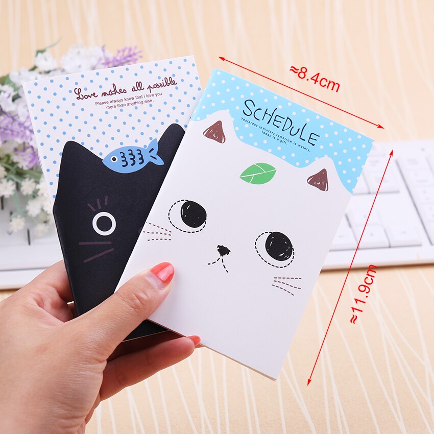 Cute Mini Cat Style Filofax Notebook Students Diary Notepad Office School Stationery