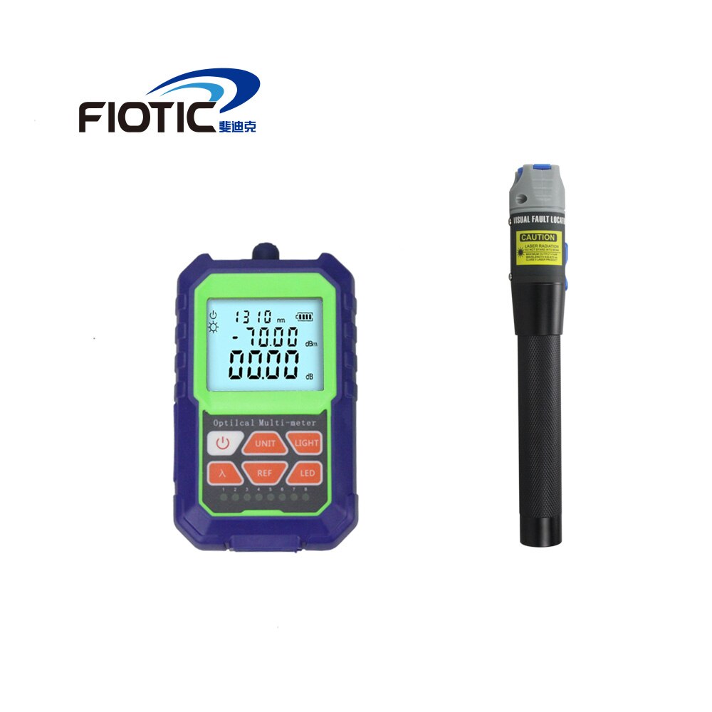 Fiber Optic FTTH Tool Kit Fiber Cleaver FC6S Mini Optical Power Meter 5KM Visual Fault Locator 1MW Wire Stripper Miller Clamp