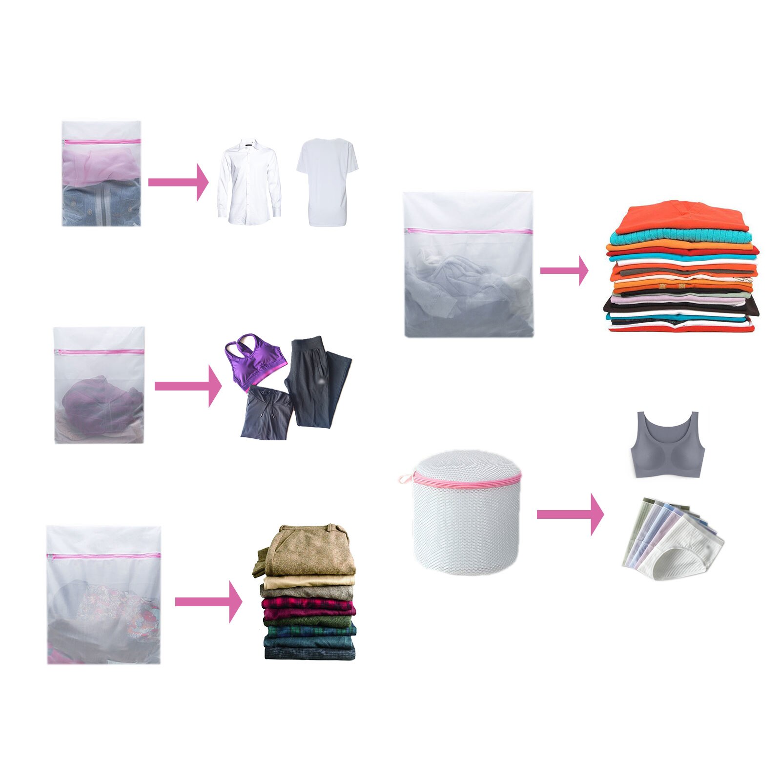 Netto Zak Anti-Vervorming Polyester Wit Beschermen... – Vicedeal