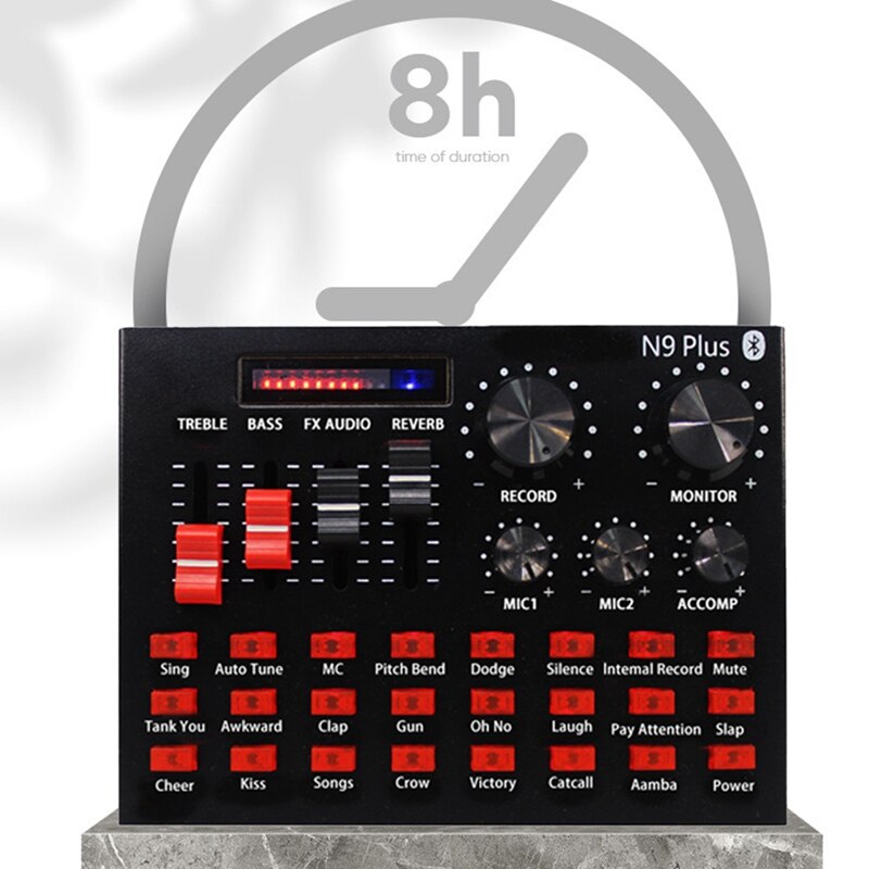 N9 external sound cards usb audio karaoke studio recording professional for gaming live phone computer