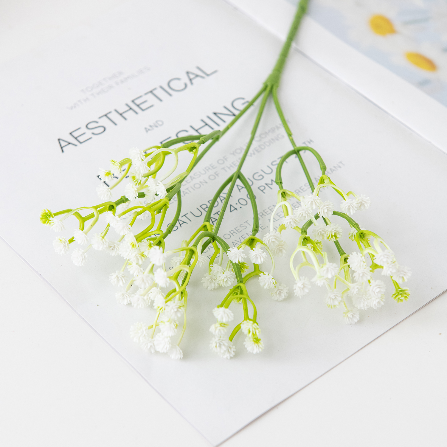 Kunstig plastblomst gypsophila utendørs hage gårdsplass hjem vase bord hotsale bryllup brudebukett gjør-det-selv-tilbehør: Xs (gammel)