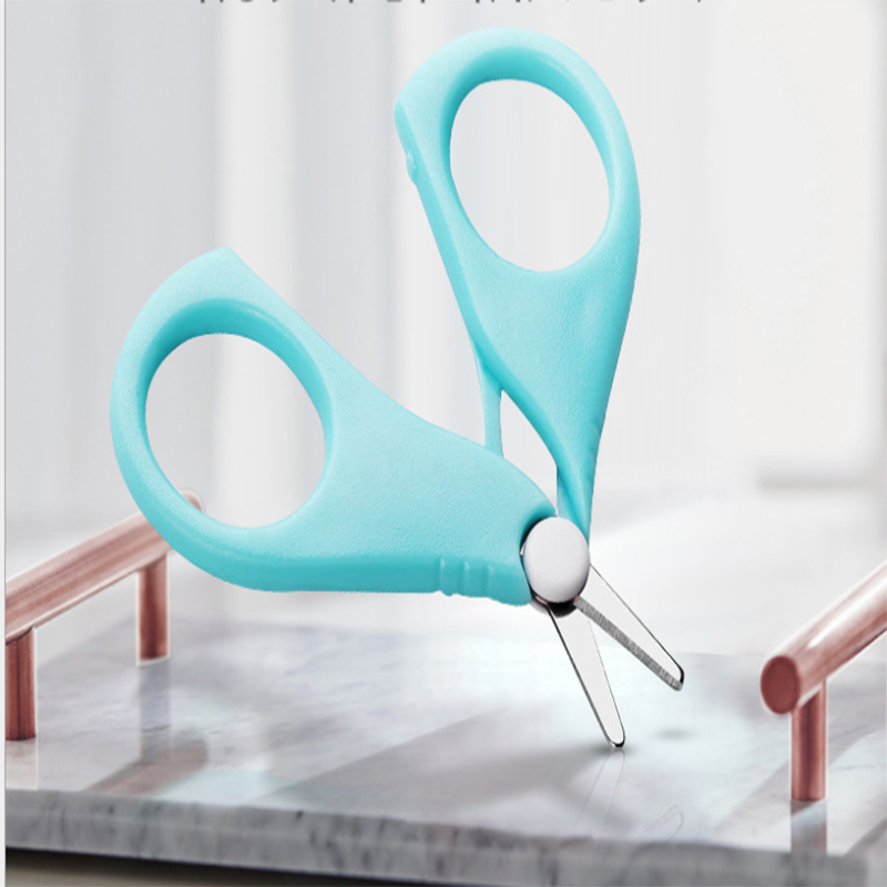 Tijeras de uñas para bebés de boca corta, cortauñas para bebés, tijeras de seguridad para cuidado de la cabeza redonda para bebés