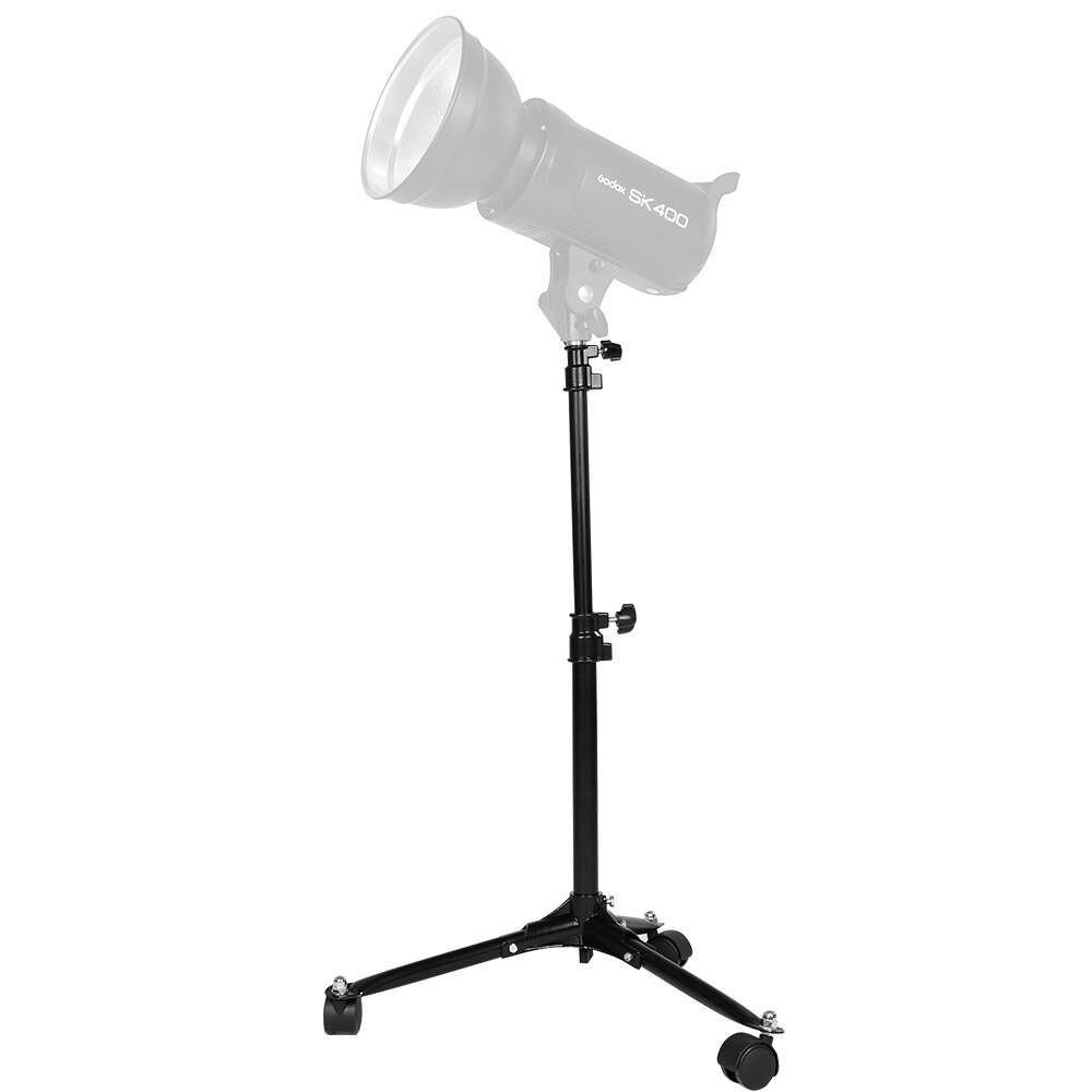 70Cm Duurzaam Opvouwbare Dolly Wielen Floor Light Stand Voor Studio Flash 250SDI 300SDI E250 E300 DE300 DE400 SK300 SK400 DP600