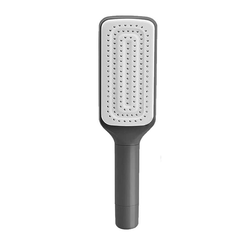1/2 Stuks Draaibare Zelfreinigende Haarborstel Massage Luchtkussen Kam Magische Intrekbare Zelfreinigende Massage Borstel Telescopische Kam: Black