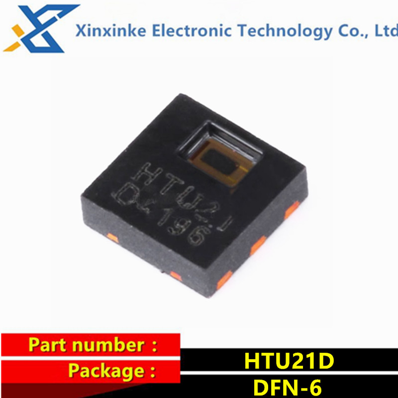 5PCS HTU21D DFN-6 Digitale temperatuur- en vochtigheidssensor Hoge precisie-chip Origineel echt