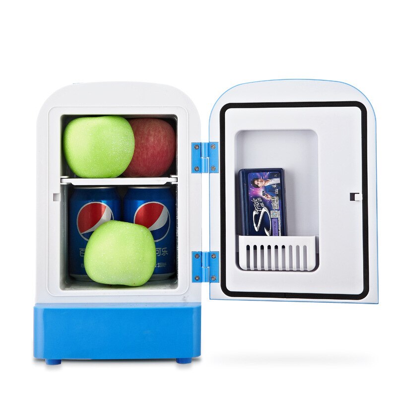 Mini 12V Car Camping Small Refrigerator Mini Fridge Cooler & Warmer Enough Capacity 4L Food Fruit Storage Freezer Cooling Box