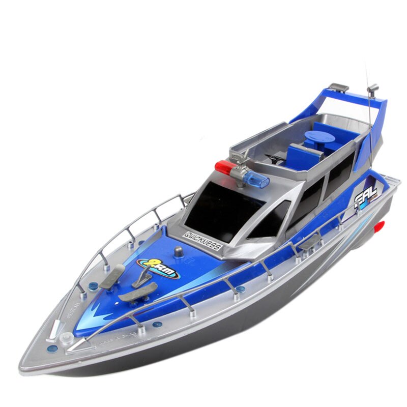 Police Remote Control Boat 1:20 Police Speed Boat Rc Boat Electric Full Function Large 4-Channel Patrol Boat Remote Control Boat