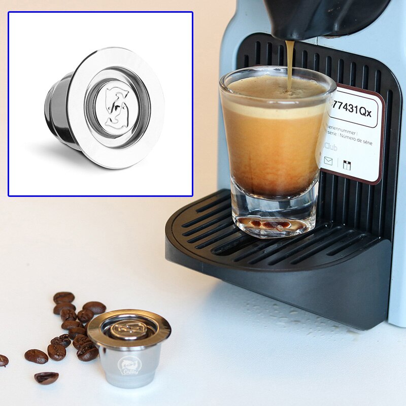 Hervulbare, roestvrijstalen koffiecapsule voor nespresso-accessoire