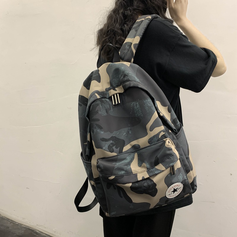 Camouflage Nylon Rugzak Voor Vrouwen 2022 Mode Grote Capaciteit Studenten Vrouwen Backbags Leisure Ademend Vierkante Zakken