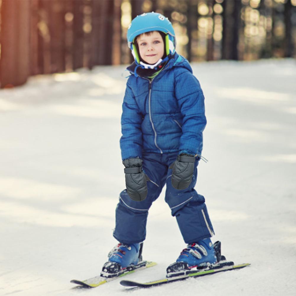 Gants De Ski Enfants Imperméables - Taille 4-8 Ans - Doublure Polaire, Poignets Réglables Velcro - Couleurs Vives