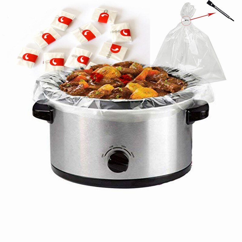 Värmebeständig stekning kalkonpåse ugnspåse för bakning matlagning nylonblandning husdjur slow cooker liner medelstor lerkruka liners