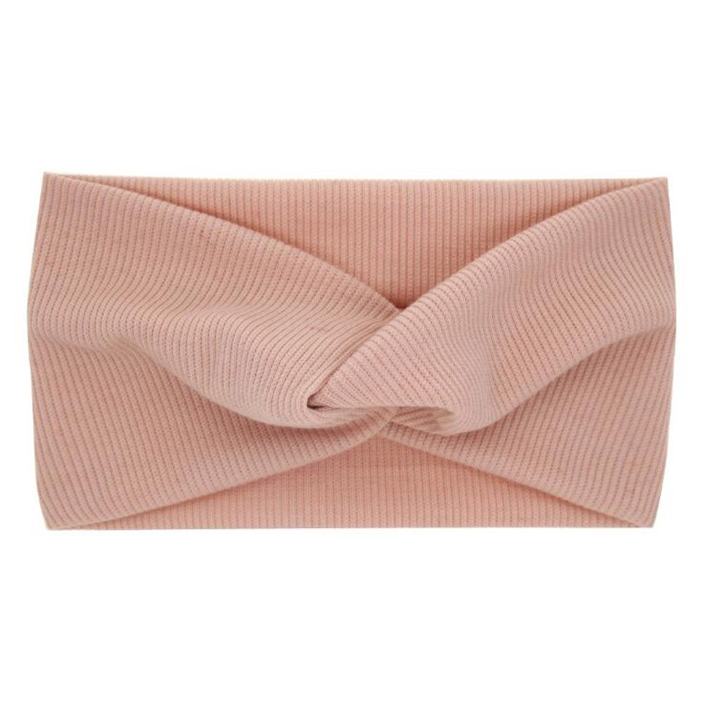Schattige effen baby tulband meisjes katoenen gedraaide geknoopte hoofdband elastische haarbanden kinderhoofddoeken haaraccessoires