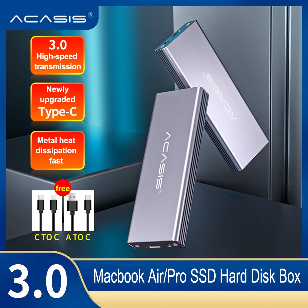 Acasis ssd kabinet til macbook pro air ekstern harddisk diskboks til apple usb 3.0 type-c