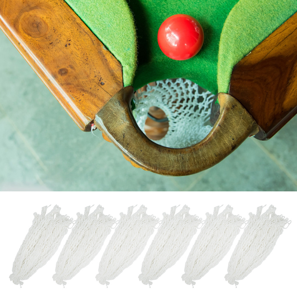 6 pièces/ensemble billard filet poche longue durée de vie billard Table poche billard accessoires de Table longue durée trou blanc sac filet