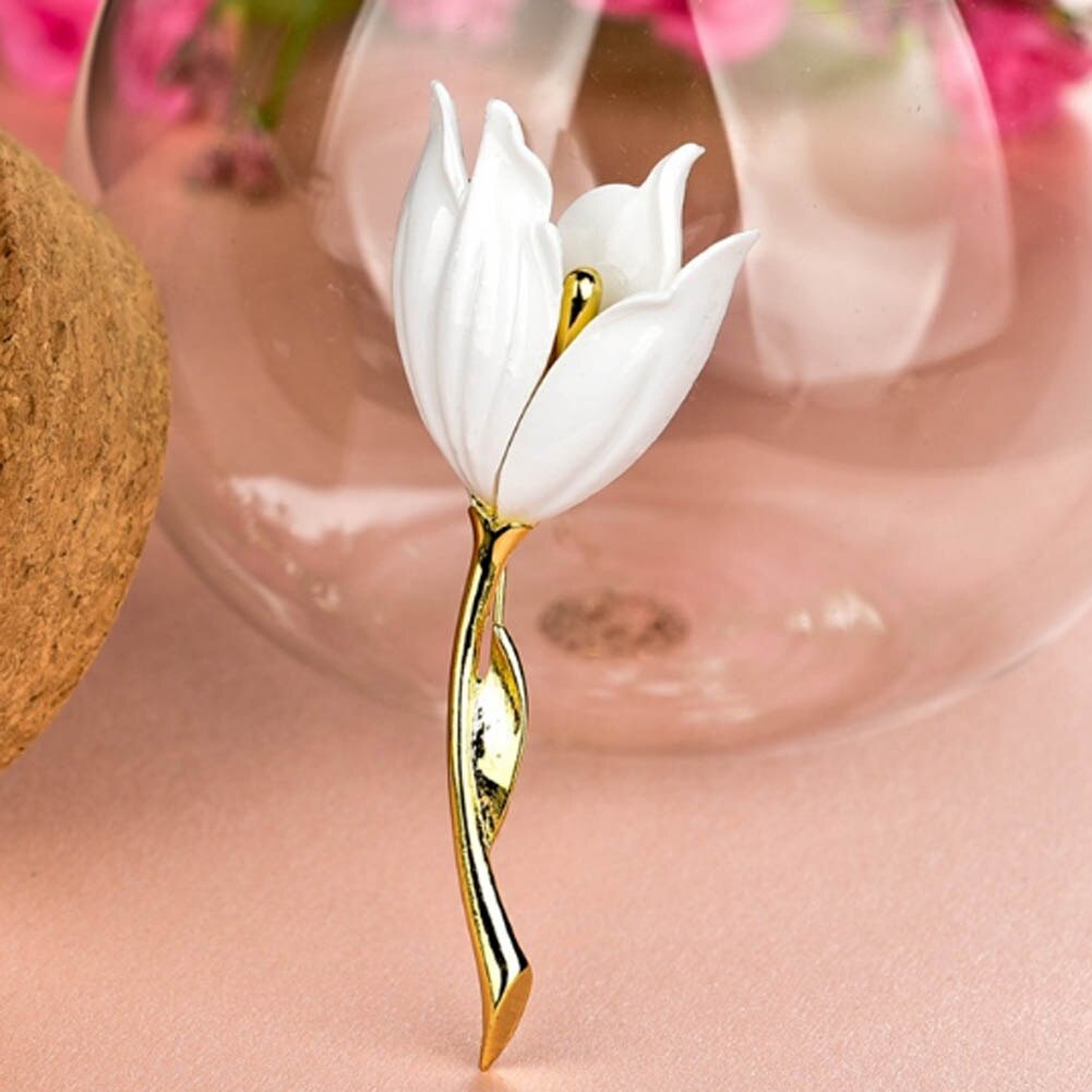 Vintage personalidade moda tendência vermelho tulipa broche simples excelente jóias mágicas produtos bonitos