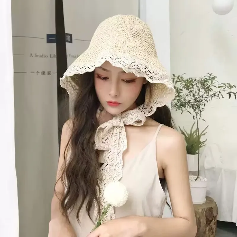 Straw Hat for Women Handmade Summer Hat Beach Travel Outdoor Summer Sun Hat Perfect for Panama Cap: Lavanda