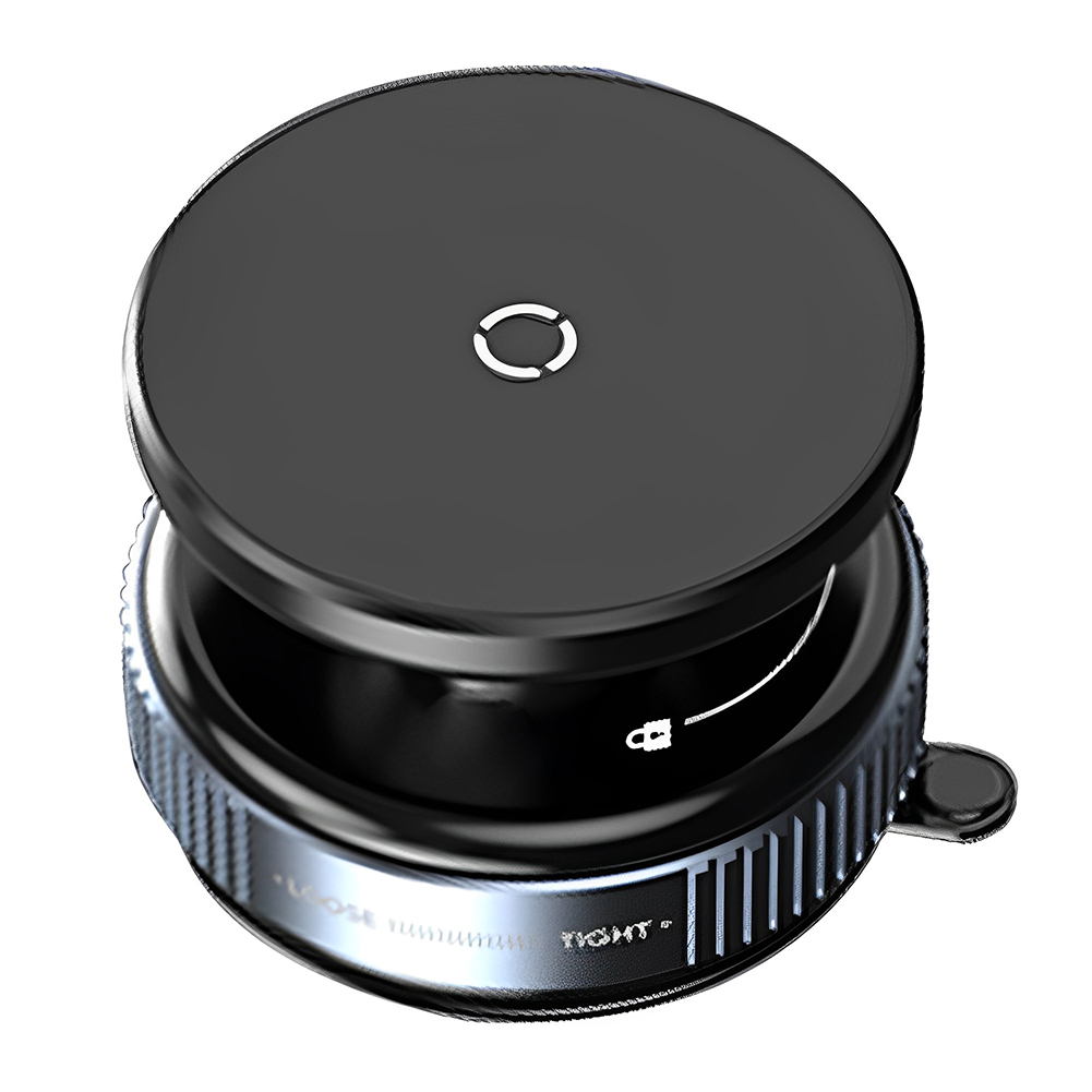 Support de téléphone de voiture à ventouse magnétique sous vide pour Magsafe 360 ° Support de Navigation rotatif, support magnétique pliable pour voiture pour iPhone: Orange