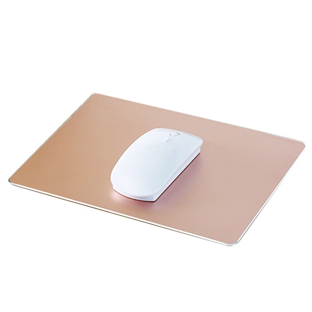 Metall Maus Pad 200*180*2mm Aluminium Legierung Doppelseitige Silikon nicht-Unterhose matt Mäbenutzen mousepad Geeignet Für Schreibtisch Büro: Rose Gold