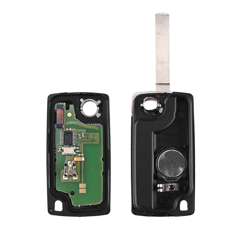 Keyyou VA2 Blade 433Mhz ID46 Vragen/Fsk 2 Knoppen CE0536 Autosleutel Voor Peugeot 207 307 407 208 308 408 607 Partner Afstandsbediening Sleutel: CE0536 VA2 2B