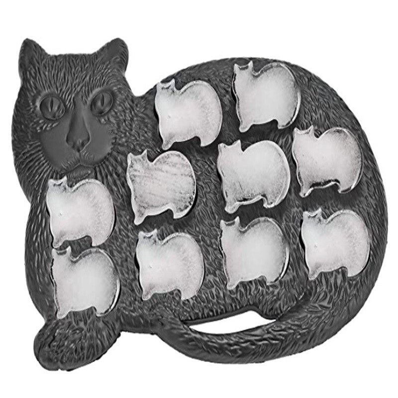 Cat Ice Tray Silicone Mold DIY Cartoon Pet Ice Cube Food Grade Silicone Mold Soap Making Supplies Resin Moulds Fondant Tools: Burgundy