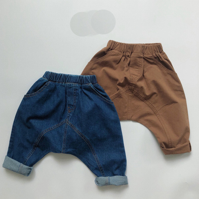 Pantaloni da Cowboy Casual da bambina per bambini pantaloni in Denim tinta unita per bambini autunno inverno pantaloni in Denim per bambini in stile coreano
