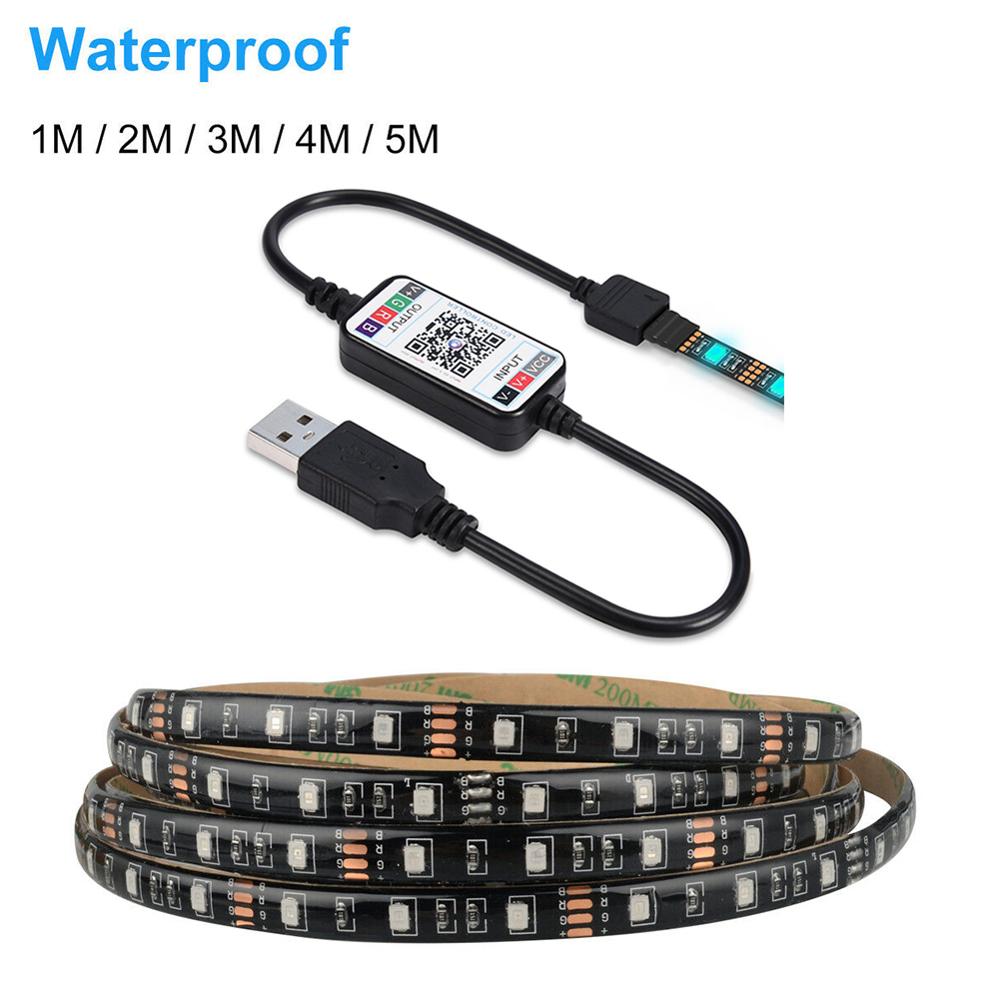 Bluetooth RGB LED Strip Light SMD5050 5M 1M 3M 10M 20M Diode Tape Flexible Neon Ledstrip Ribbon LED Strip USB 5V TV Backlight
