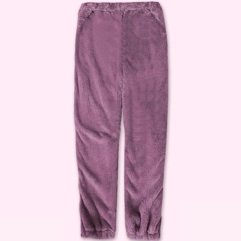 Bata de baño larga con forro polar para mujer, ropa para casa suave, Kimono de franela con capucha, estilo Casual, para invierno: Purple B / XL