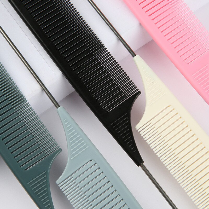 5 Farben Optional Plastik Haar Farbstoff Kamm Heimat Salon Weberei hervorheben Folierung Haar Kamm Bürste lockig Haar Bürste