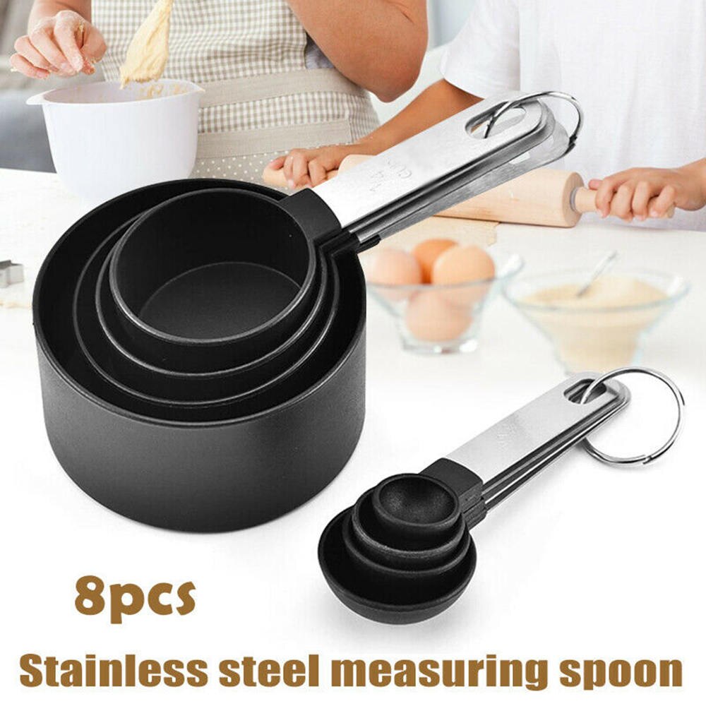 8Pcs/Set Stainless Steel Measuring Cups Spoons Set... – Grandado