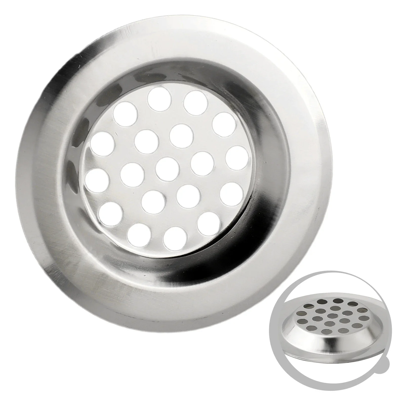 60Mm 75Mm Stalen Stekker Afvoer Stoppers Bad Gootsteen Douche Afvoer Filter Cover Haar Vanger Uk Zeven Accessoires